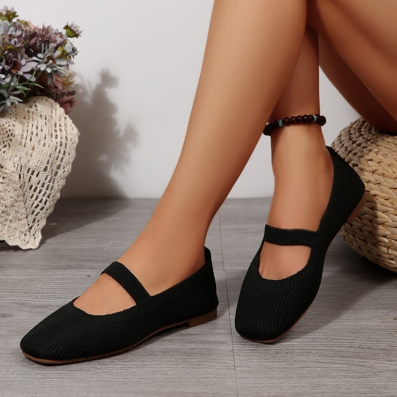 Women'S Shoes Hey Dude - Women Casual Knitted Ballet Flats Shoes