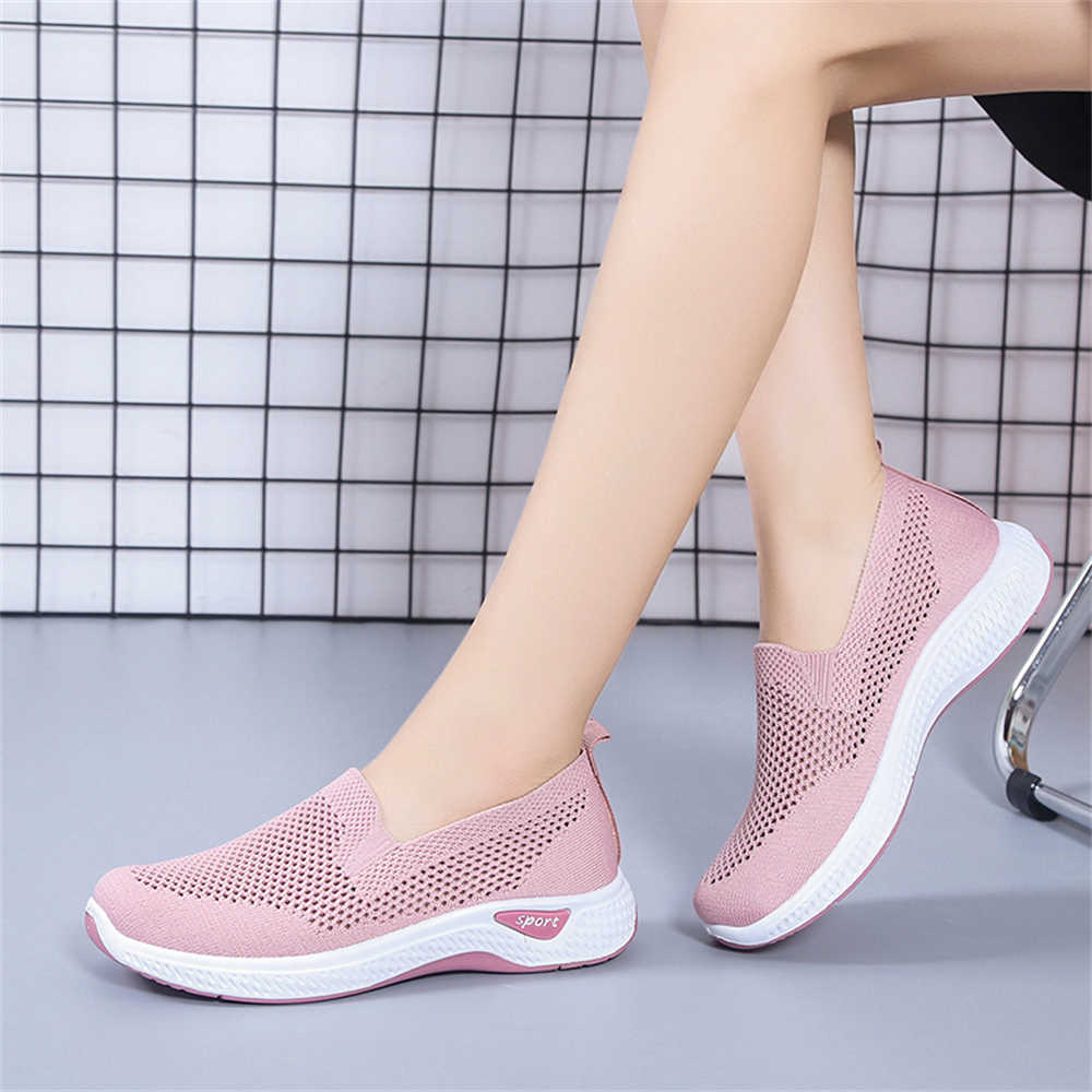 Women'S Shoes For Tennis - Hollow Without Laces Red Sneakers Women