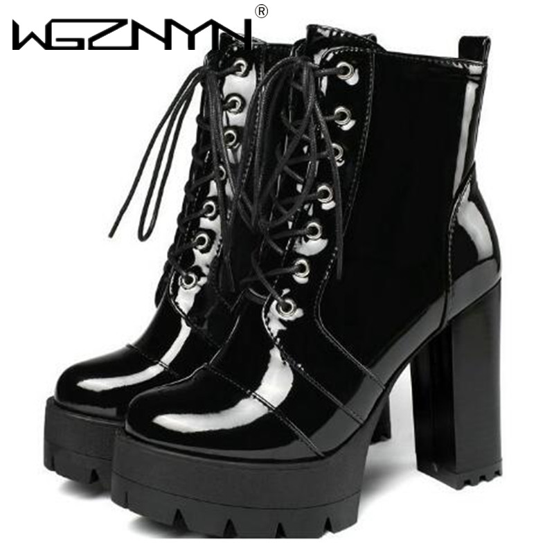 Women'S Shoes Chelsea - 2025 Thick High Heeled Female Patent