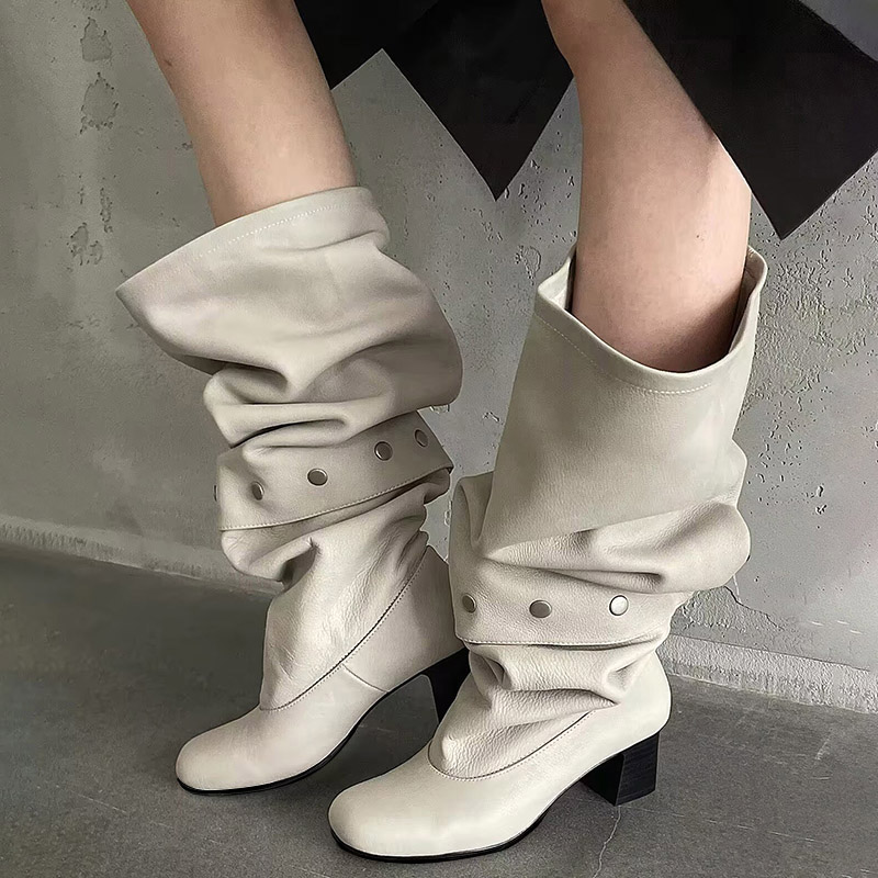 Women'S Shoes Chelsea - New Women Knee High Heels Boots
