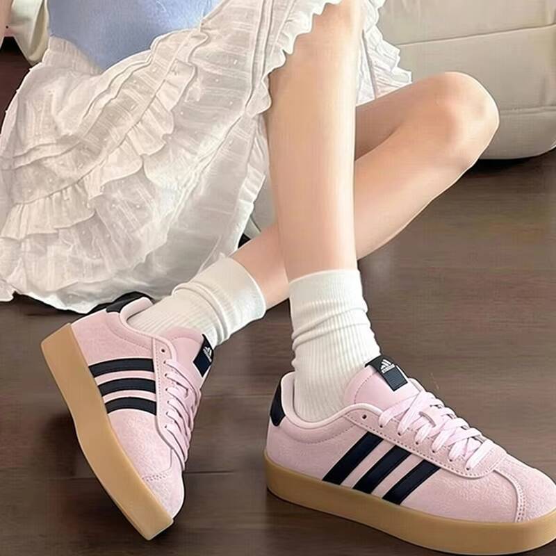 Women'S Shoes Pink Adidas - Womens Low Adidas Top Skateboarding Sneakers