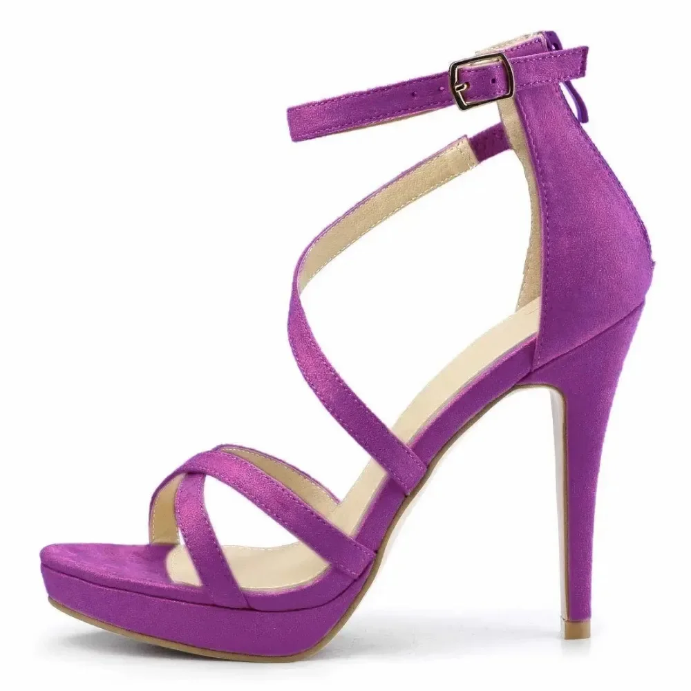 Strappy Heeled Sandals - Women Sandals Summer Sexy Pumps 11cm