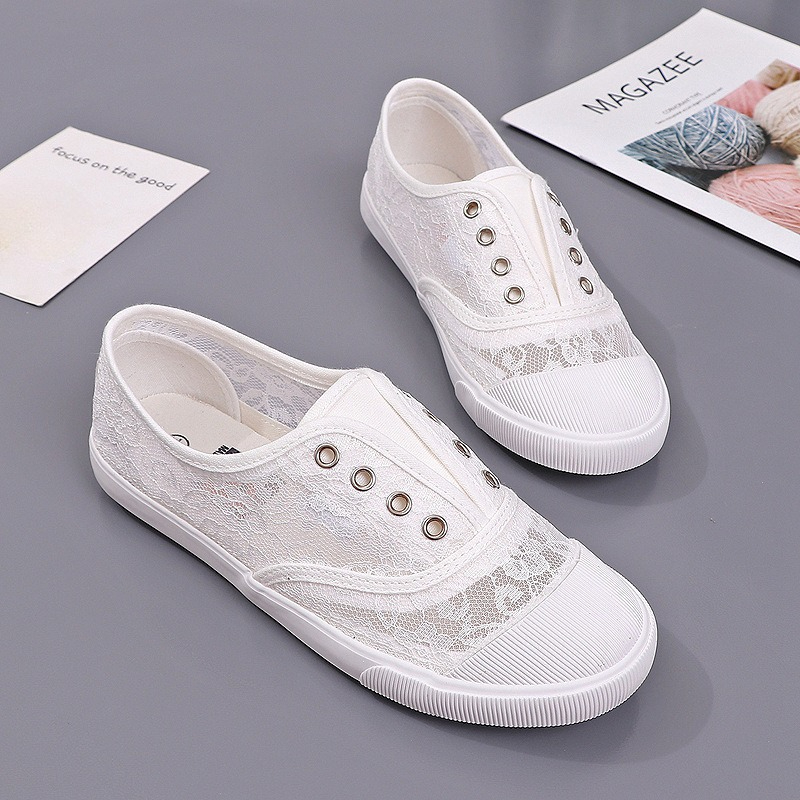 Women's Lace Hollow-Out Canvas - Women'S Shoes Hey Dude recension och pris