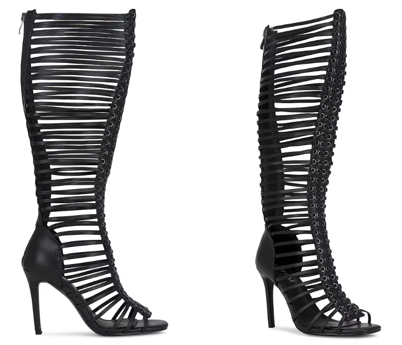 Women Black Caged Strappy Stil - Strappy Heeled Sandals recension och pris