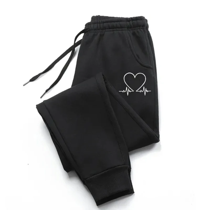 Women Heart Printed Sweatpants - Women Shoes Joggers recension och pris