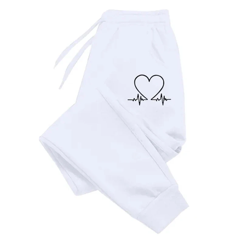Women Heart Printed Sweatpants - Women Shoes Joggers recension och pris