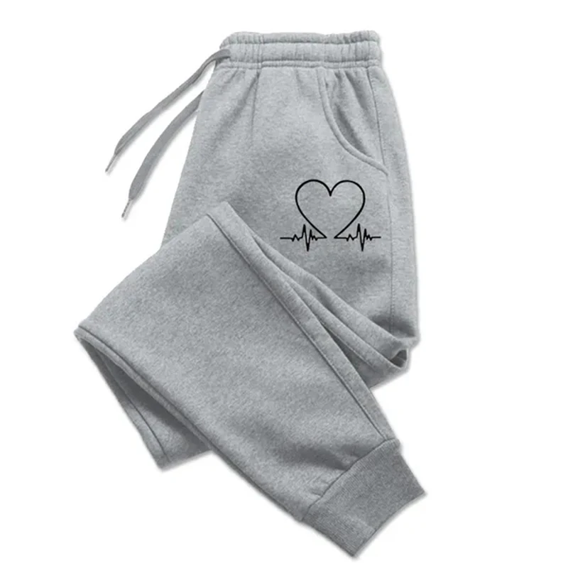 Women Heart Printed Sweatpants - Women Shoes Joggers recension och pris