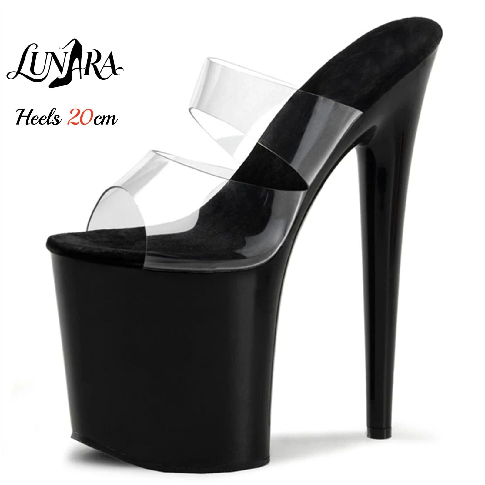 20cm Clear PVC Strappy Ultra H - Strappy Heeled Sandals recension och pris