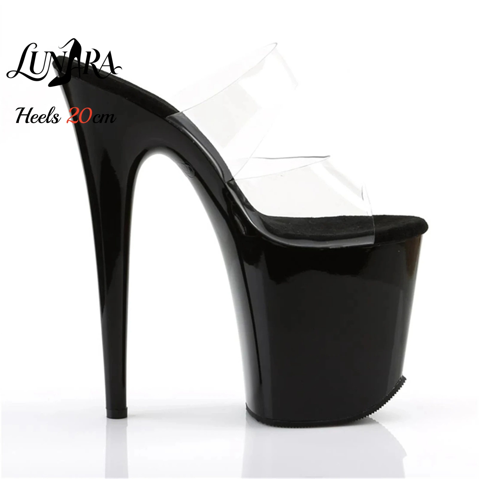 20cm Clear PVC Strappy Ultra H - Strappy Heeled Sandals recension och pris