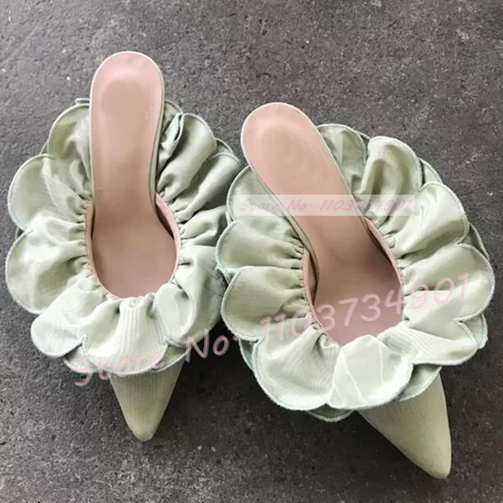 White Flower Satin Pointed Toe - Women Shoes Zara recension och pris