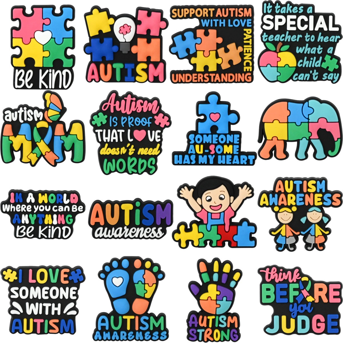 16-100pcs Be Kind Autism Shoe  - Women Shoes Kinds recension och pris