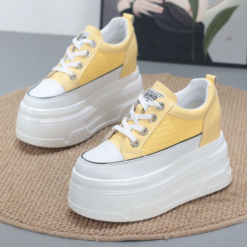 2026 New 10CM Genuine Leather  - Wedge Heeled Sneaker recension och pris