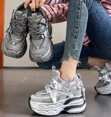 Heel Women Real Genuine Leathe - Wedge Heeled Sneaker recension och pris