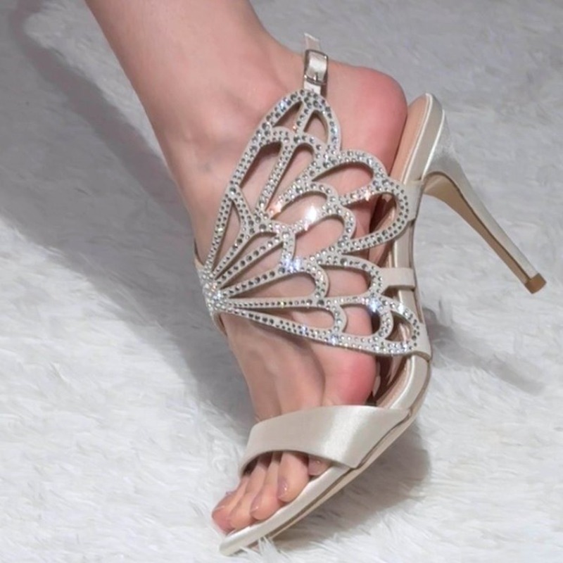 2026 New Arrival: Openwork But - Strappy Heeled Sandals recension och pris