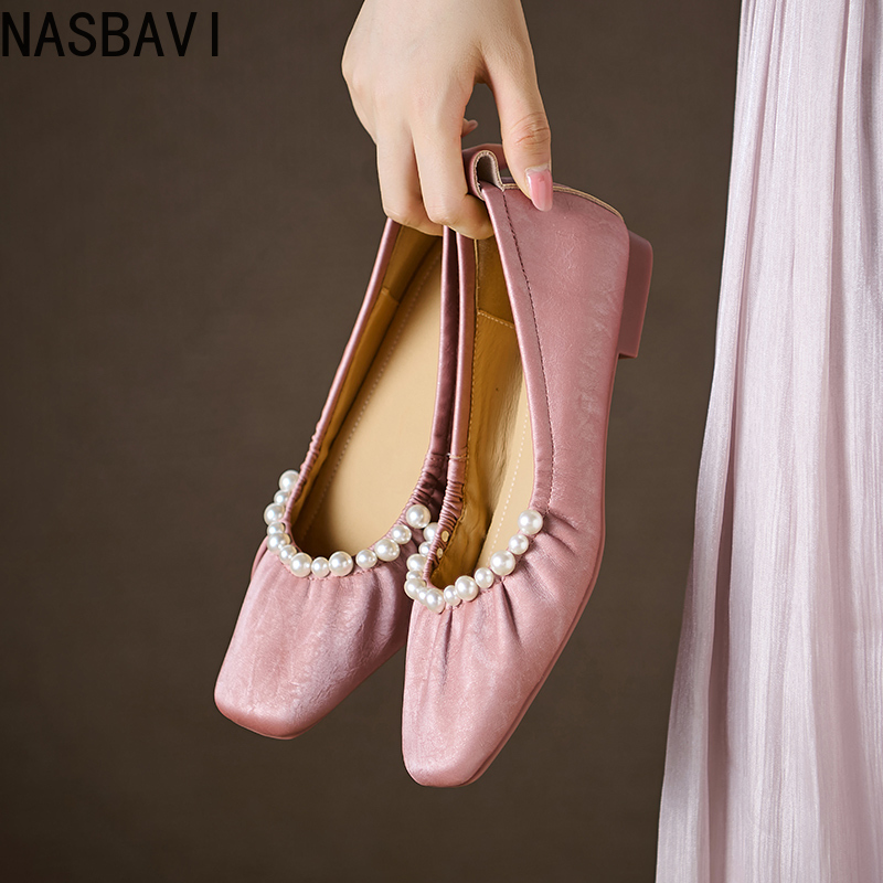 NASBAVI Soft Bottom Low Heel W - Women'S Shoes Round Toe recension och pris