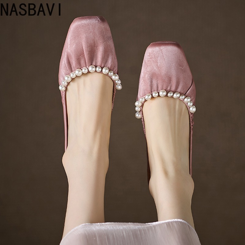 NASBAVI Soft Bottom Low Heel W - Women'S Shoes Round Toe recension och pris