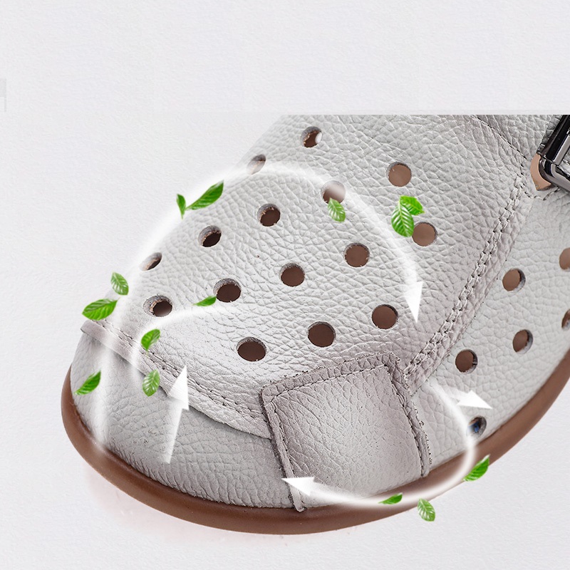 New Cow Leather Low Heel Sanda - Women'S Shoes Everyday recension och pris