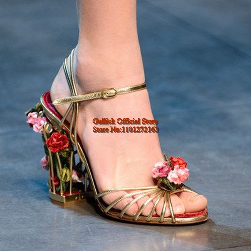 Luxury Bird Cage Women Sandals - Strappy Heeled Sandals recension och pris