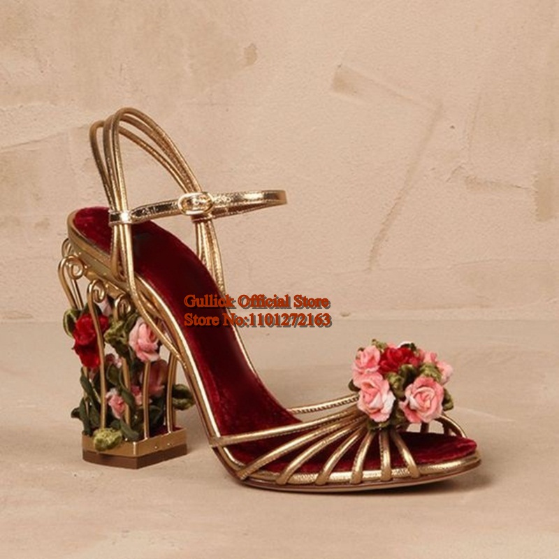 Luxury Bird Cage Women Sandals - Strappy Heeled Sandals recension och pris