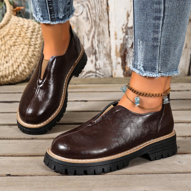 Retro British Style Women's Sh - Women'S Shoes Round Toe recension och pris