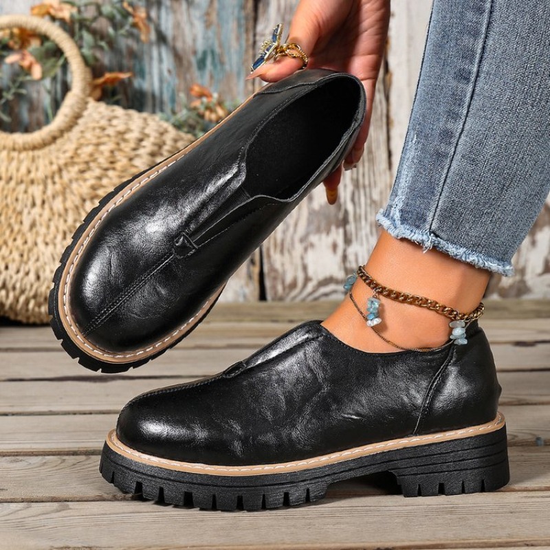 Retro British Style Women's Sh - Women'S Shoes Round Toe recension och pris