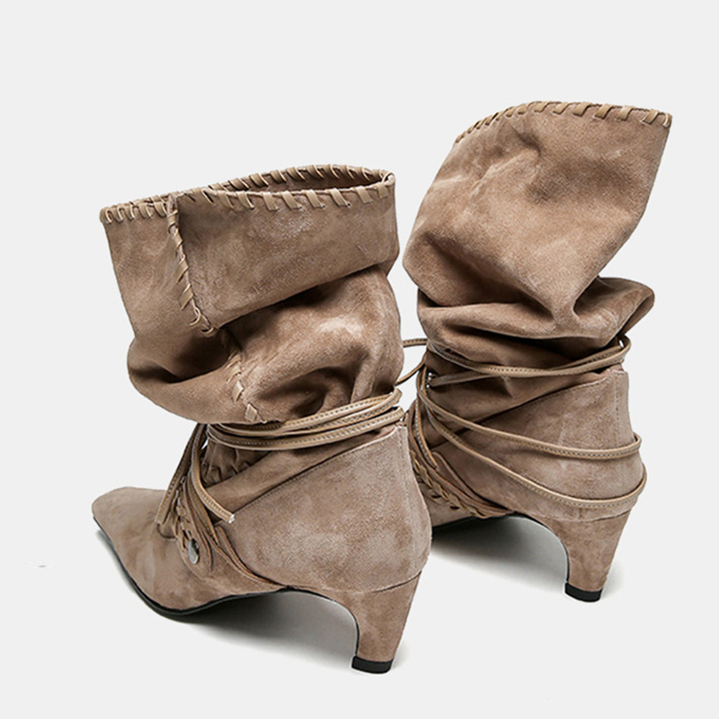 Liyke Autumn Winter Brown Sued - Women'S Shoes Chelsea recension och pris