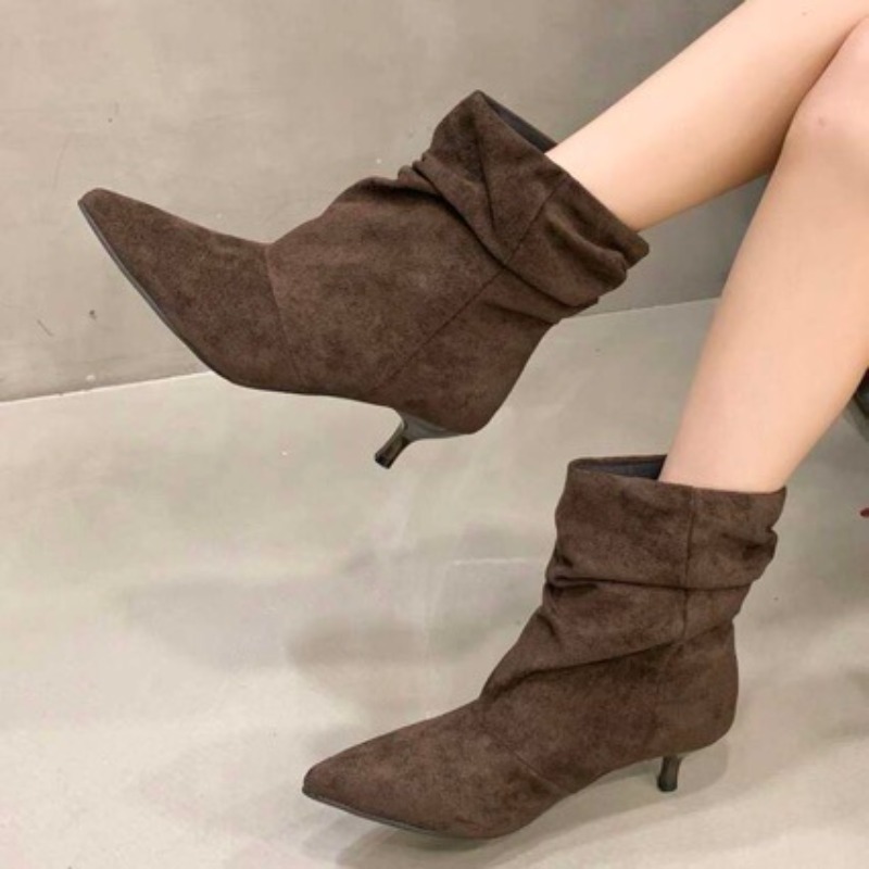 Brown Retro Elegant Designer A - Women'S Shoes Chelsea recension och pris