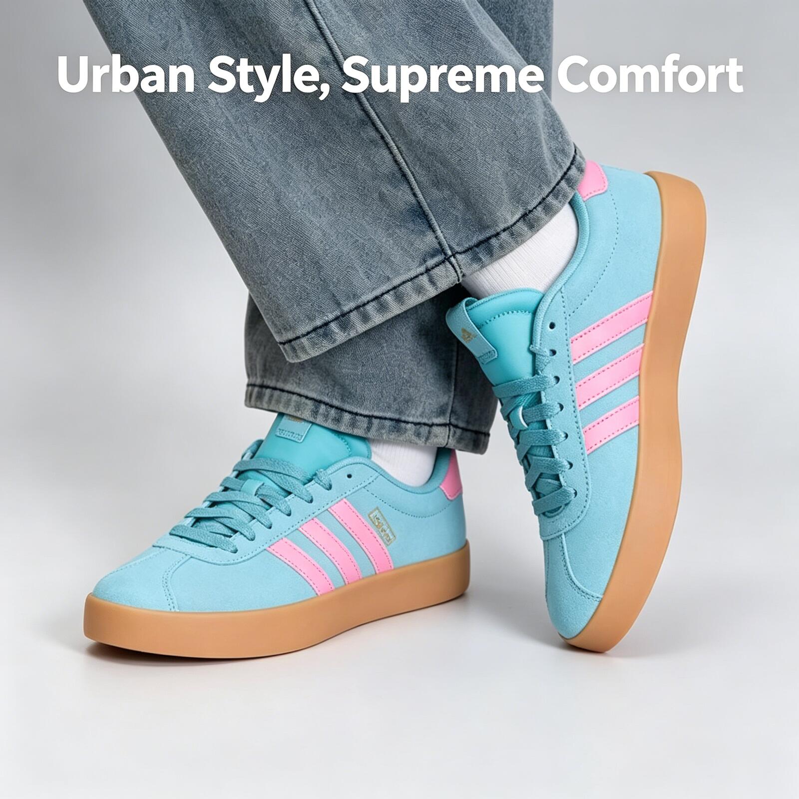 Adidas Popular Cyan Pink Suede - Women'S Shoes Pink Adidas recension och pris